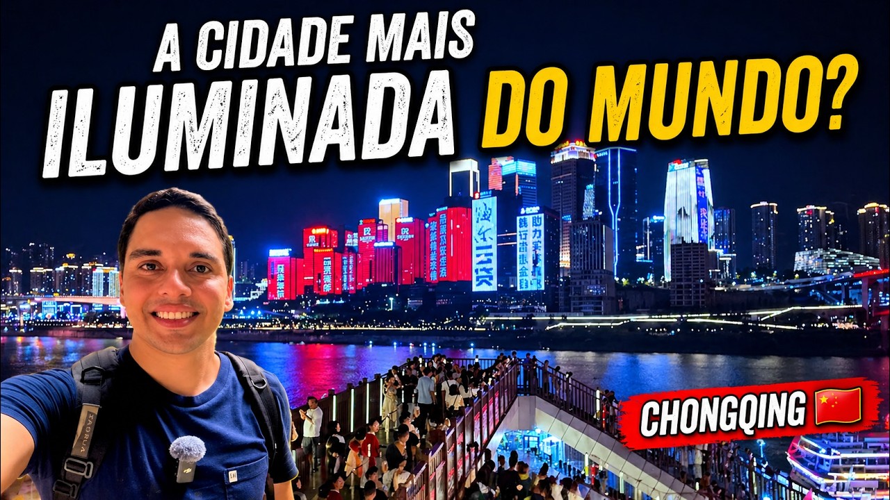 Chongqing à noite em vídeo