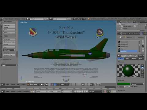 Immo's Aerial Combat SImulations - Blender F-105G Wild Weasel 3D Model