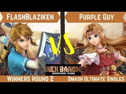 Rex Baron 6 Winners Round 2 - FlashBlaziken (Link) Vs. PurpleGuy (Zelda)