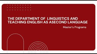 CSUN Linguistics and TESL MA Program