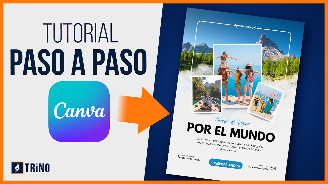🔥How to make a PROFESSIONAL Flyer in CANVA - Travel Agency