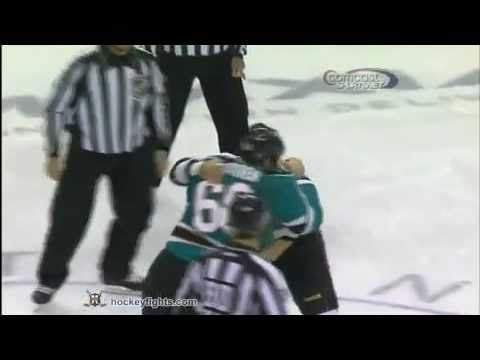 10-30-10 George Parros fight vs Frazer McLaren