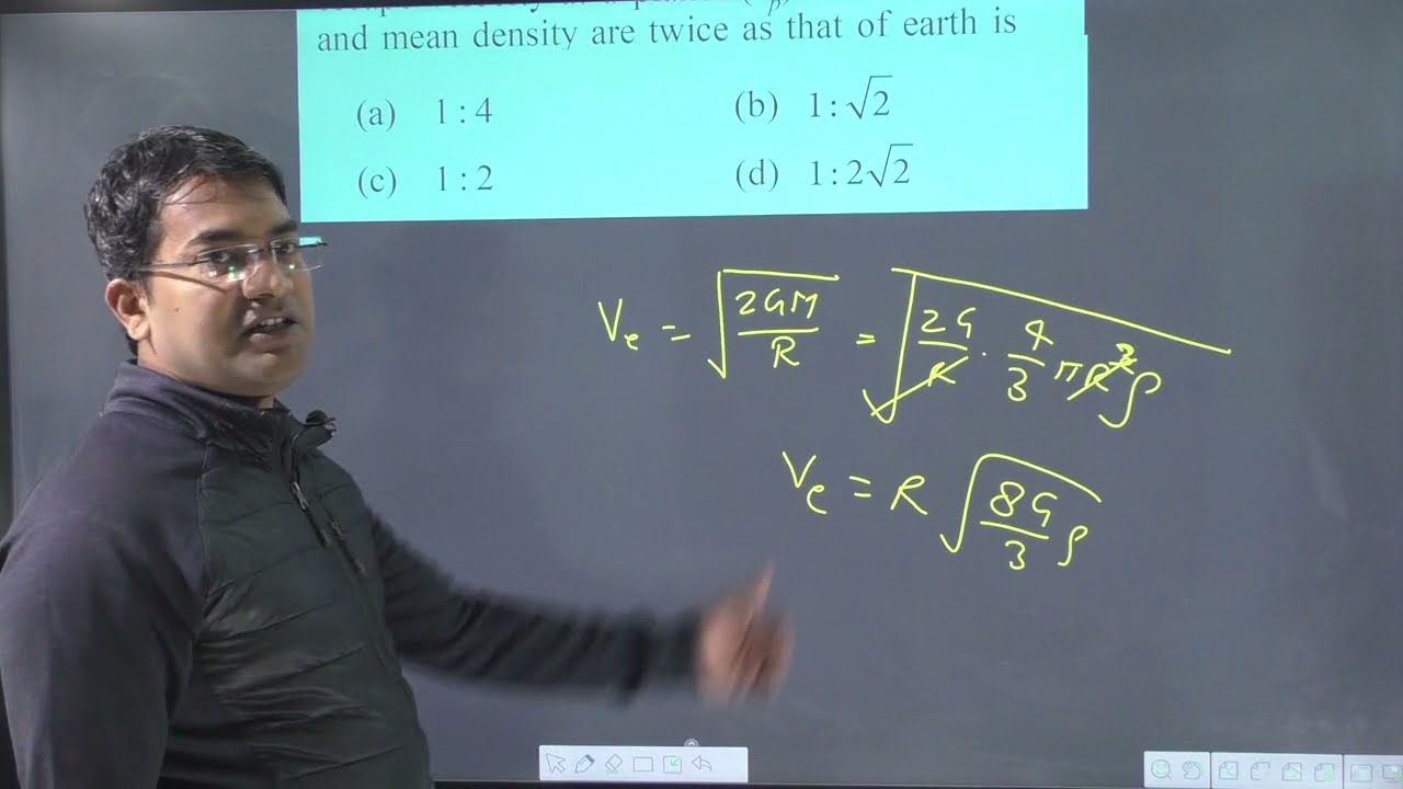 The ratio of escape velocity at earth (ve) to the escape velocity at a planet (vp) whose radius