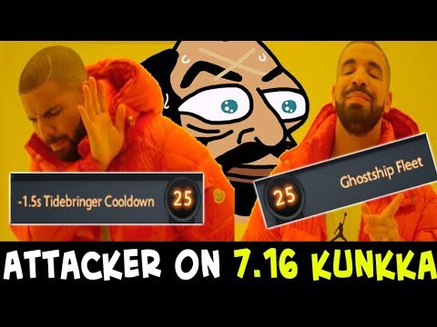 Attacker on 7.16 Kunkka — NEW 25 lvl talent is USELESS