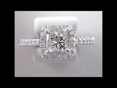 1.26 ctw Princess Cut Diamond Engagement Ring - BigDiamondsUSA