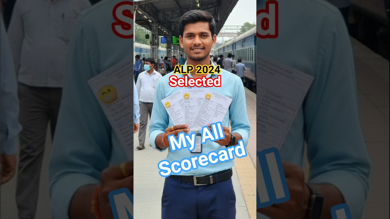 RRB ALP 2024 SELECTED ✅ |MY SCORE CARDS|#shorts #indianrailways #shortvideo #shortsfeed #short