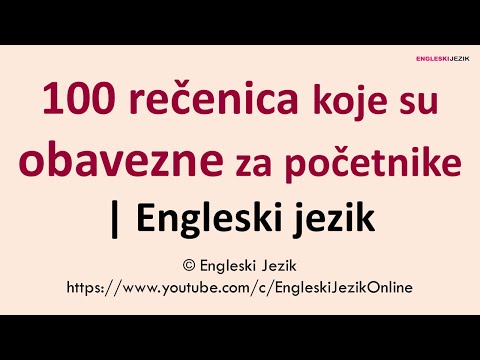 100 rečenica koje su obavezne za početnike | Engleski jezik