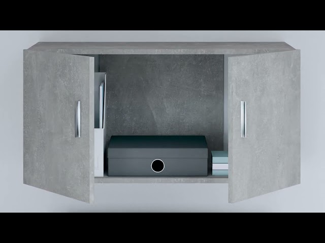 Video Teaser für 802799 vidaXL Wall Mounted Cabinet Concrete Grey 80x39x40 cm Engineered Wood