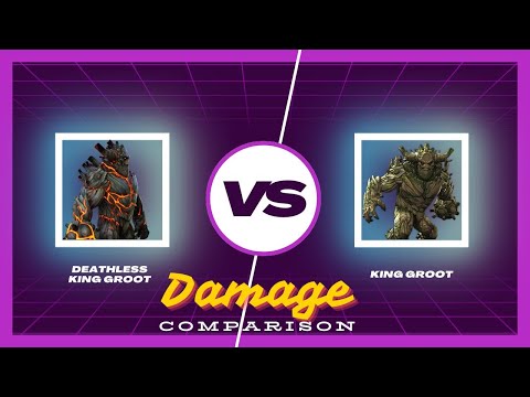 Deathless King Groot Vs King Groot Damage Comparison | The Best Groot Of MCOC? | Contest Of Champion