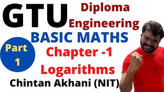 GTU | Diploma Engineering |Basic Maths | Chapter - 1 | Logarithm | part-1 | GTU GUIDE | GTU INFO