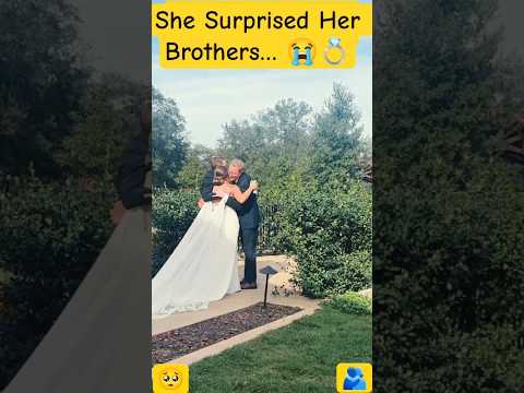 Emotional First Look: Bride Surprises Her Brothers on Wedding Day 💍😭 #shorts
