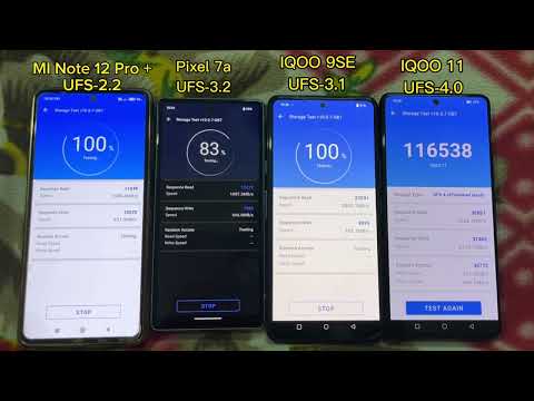 UFS Storage Benchmark Test  || UFS 2.2 vs UFS 3.1 vs UFS 3.2 vs UFS 4.0