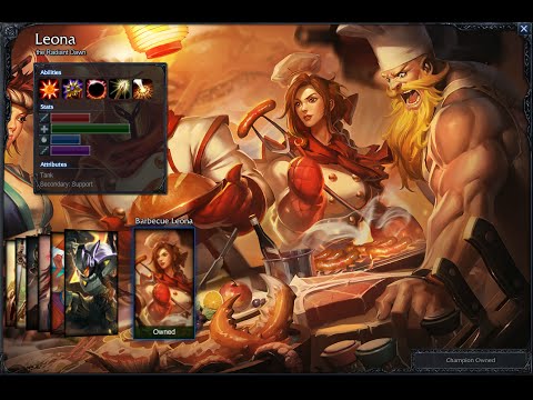 Barbecue Leona Skin Spotlight Gameplay 1080p HD