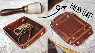 Make a Collapsable Leather Tray!
