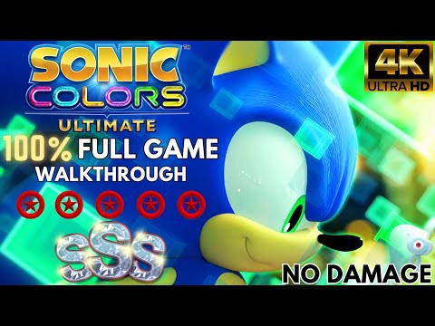Sonic Colors Ultimate - 100% Full Game Walkthrough (All Red Rings) | No Damage ~ Longplay (4K60FPS)