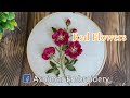 Ribbon Embroidery Design Simple Red Flower