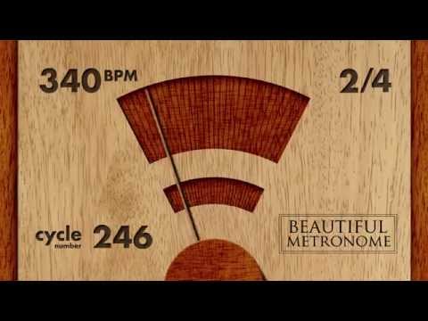 340 BPM 2/4 Wood Metronome HD