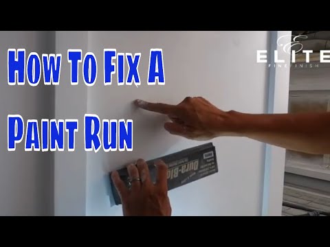 How to fix a paint run on cabinets