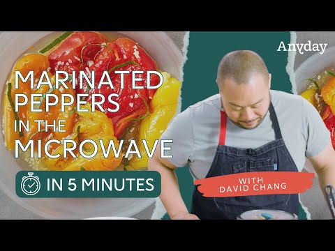 Dave Chang Makes Marinated Peppers in the Microwave
