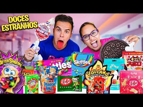 EXPERIMENTANDO OS DOCES MAIS BIZARROS DO MUNDO 2023! - BOLHA DE SABÃO DE BALA!