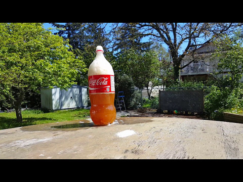 Coca Cola and pool chlorine Strange Chemical reaction