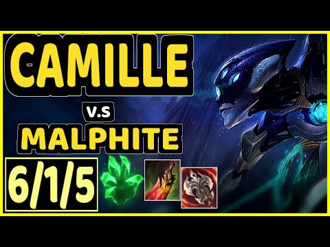 BIOPANTHER (CAMILLE) vs MALPHITE - 6/1/5 KDA TOP CHALLENGER GAMEPLAY - OC