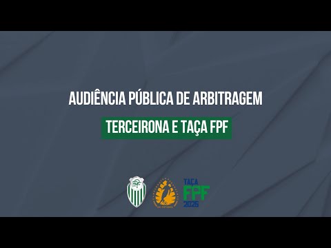 ESCALA DE ARBITRAGEM - CAMPEONATO PARANAENSE 3° DIVISÃO E TAÇA FPF 2025