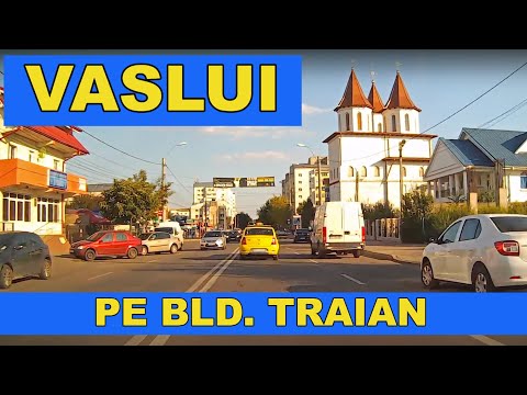 Orasul VASLUI aug 2015 traseu str. Calugareni - Traian - str. Republicii imagini video Full HD