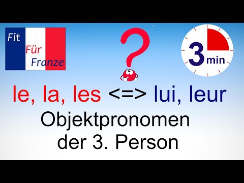 Direkte und indirekte Objektpronomen im Französischen | In 3 Minuten erklärt!