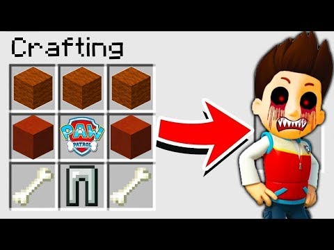 HOW TO CRAFT RYDER EXE PAW PATROL TOWER CHASE MARSHALL AT 3AM ICE SCREAM 2 SECRET BASE MINECRAFT Mod