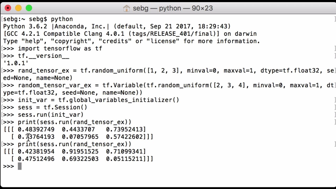 tf random uniform: Generate A Random Tensor In Tensorflow - TensorFlow Tutorial