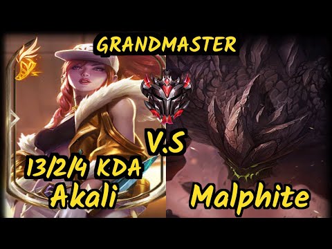 TSM Ablazeolive (AKALI) vs MALPHITE - 13/2/4 KDA MID GAMEPLAY - NA Ranked GRANDMASTER v9.6