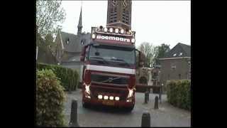 preview picture of video 'Boemaars Transport Molenschot. Convoy door dorp!'