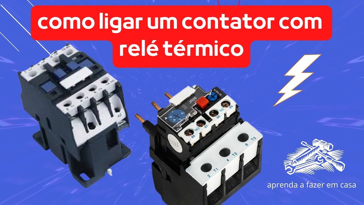COMO LIGAR CONTATOR COM RELÉ TÉRMICO
