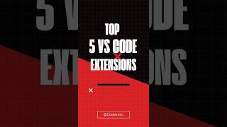 Top 5 VS Code Extensions Every Developer Must Use 🚀 #computer #computereducation