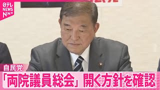【自民党】「両院議員総会」開く方針確認  議題は今後決定