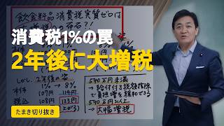 食料品消費税1%の罠。2年後に「15円の大増税」が来る理由【玉木雄一郎 切り抜き】