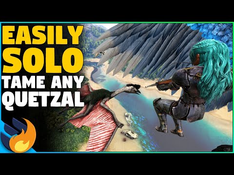EASILY SOLO Taming A Quetzal With Whistles | ARK Monarky S3 |