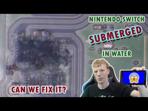Nintendo Switch Submerged In Water For Over An Hour... Can We Fix It? Major Liquid Damage Repair