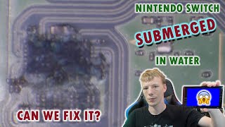 Nintendo Switch Submerged In Water For Over An Hour... Can We Fix It? Major Liquid Damage Repair