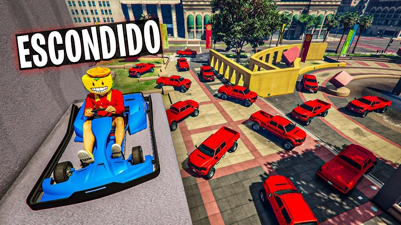JUEGO AL ESCONDITE CON COCHES PERO ME ESCONDO EN EL MEJOR SITIO DEL MUNDO!!   GTA 5 ONLINE