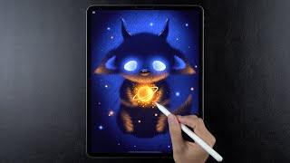 Draw a Glowing Baby Monster with Procreate