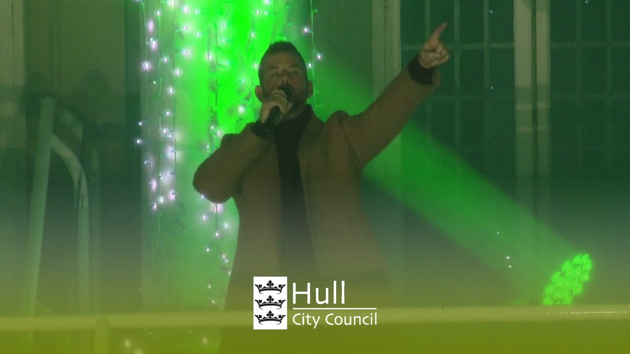 Gary Marsden at Hull's Christmas Lights Switch-On 2022