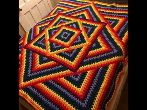 crochet manta facil granny caleidoscopio