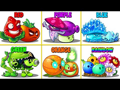 Random 7 Pair COLOR Team Battlez - Who WIll WIn?- PvZ 2 Team Plant vs Team Plant
