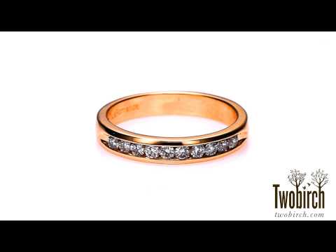 Open Ended Channel Set Wedding Band - TwoBirch -