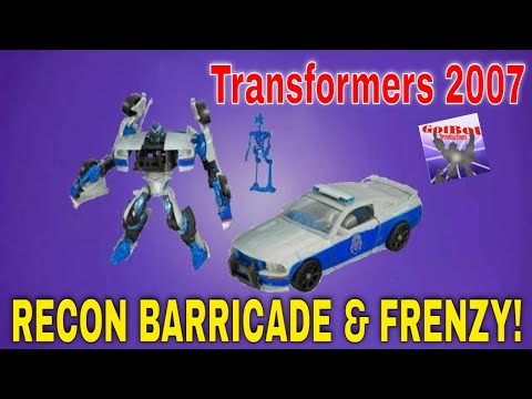Transformers 2007 Recon Barricade with Frenzy - GotBot True Review NUMBER 1090