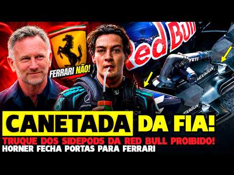 🚨FIA PROÍBE TRUQUE DO SIDEPOD DA RED BULL, HORNER FECHA PORTAS PARA FERRARI E RUSSELL | FÓRMULA 1