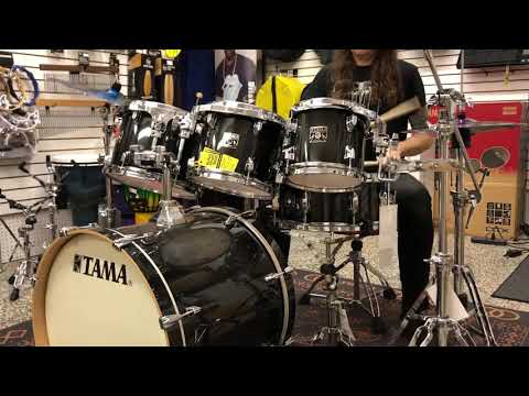 Tama Superstar Classic Maple 8/10/12/14/16/22/14x6.5 Transparent Black Burst Lacquer image 6