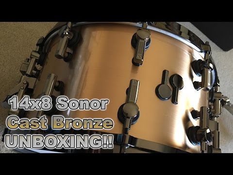 14x8 Heavy Cast Bronze Sonor UNBOXING! HLD-590 Shell with SQ2 Hardware!